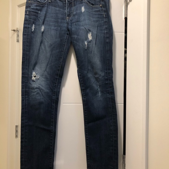 Paige Skyline Ankle Peg Leg Denim Jeans - Picture 9 of 10